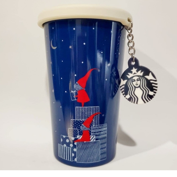 Starbucks Other - Starbucks 2018 Holiday Collection 12oz Blue Tree Candy Cane Mug Thailand
